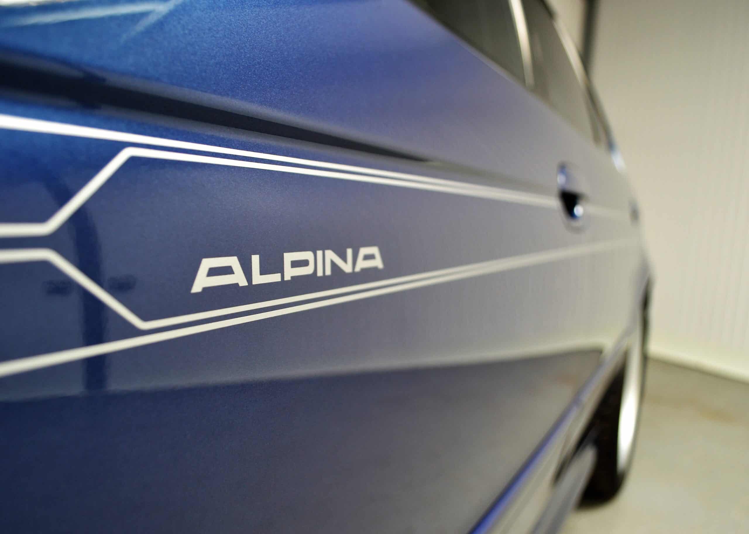 Alpina stripes and high gloss trim.