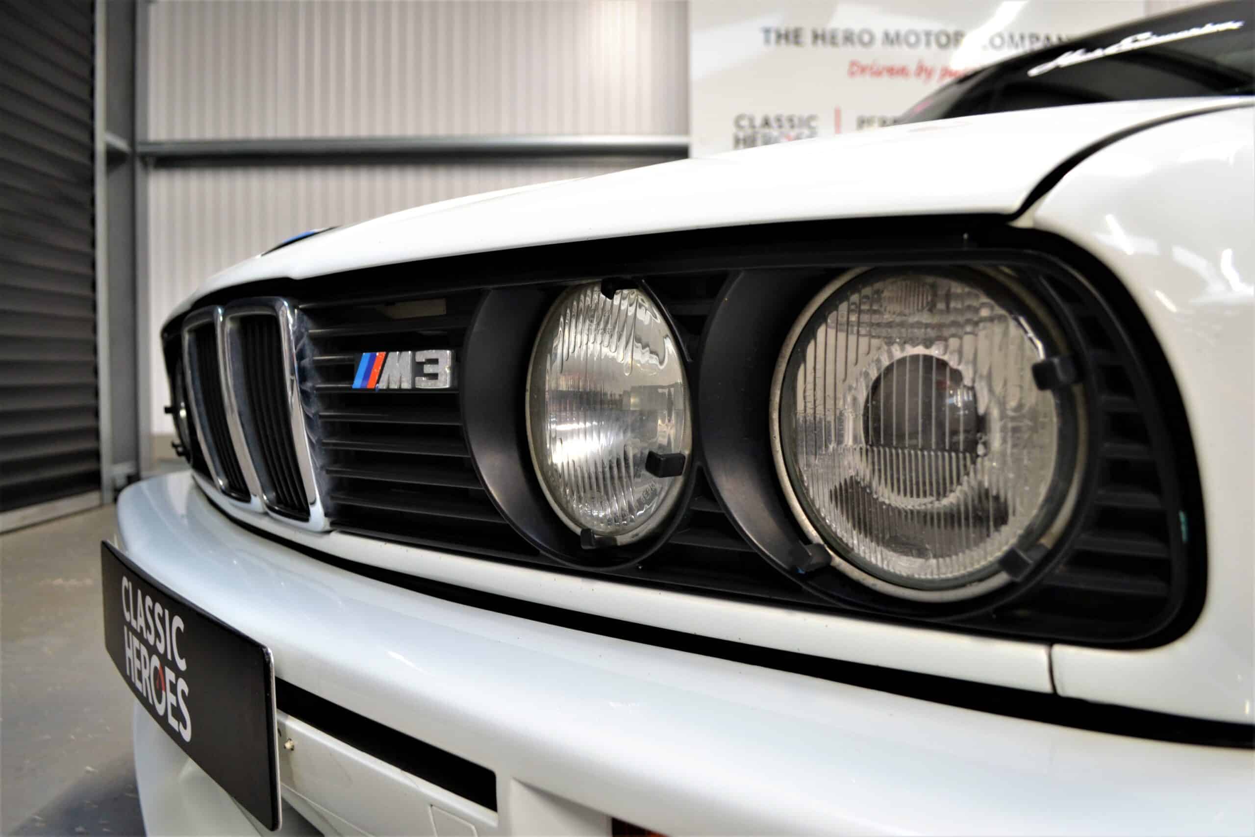 Front lights on E30 M23 Track Day Car.