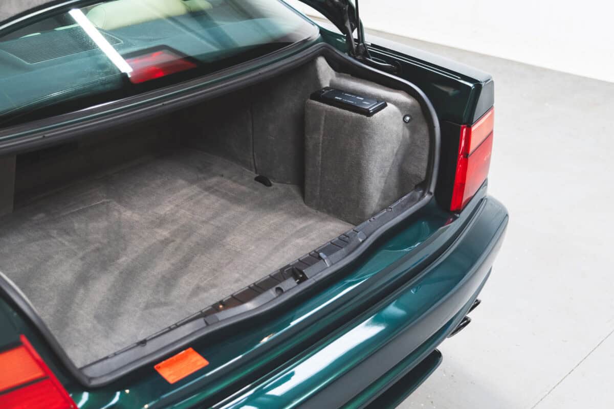 CD changer in the boot of a BMW E31 840 Ci sport.