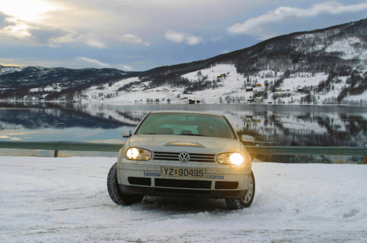 Artic Winter Trial in VW Golf 1.4 petrol road car.