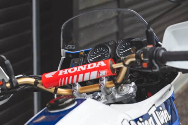 Handle bars and centre console on Honda Africa Twin.