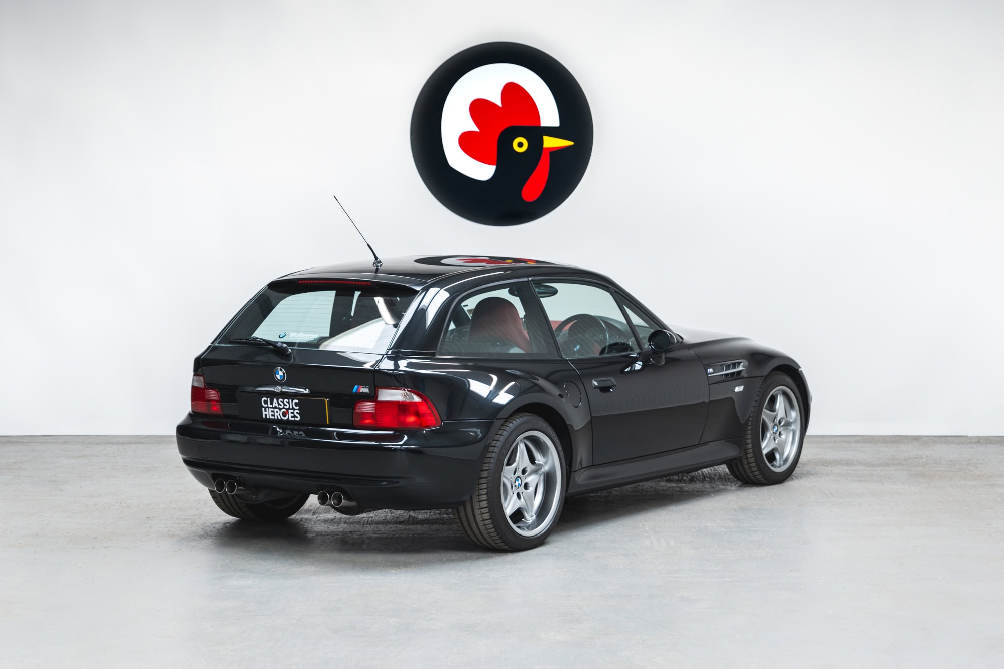 Rear offside exterior of BMW E36 Z3 M Coupe Sapphire Black.