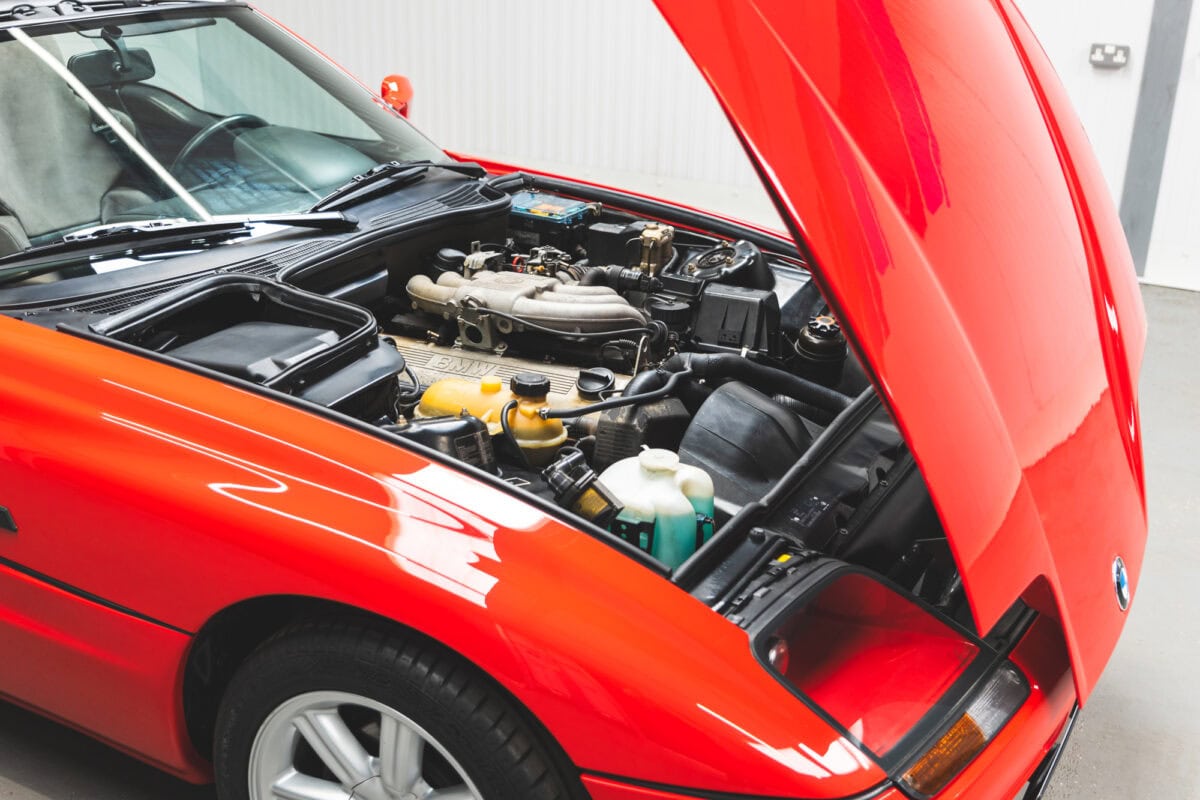 Offside view of bonnet and engine bay on Top Red Z1.