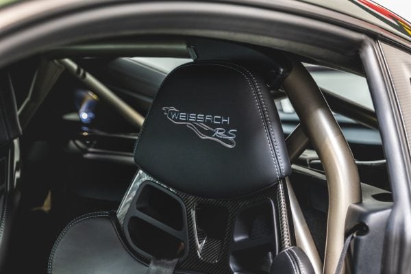 Weissach RS Headrest on Porsche GT4 RS Oak Green Weissach.