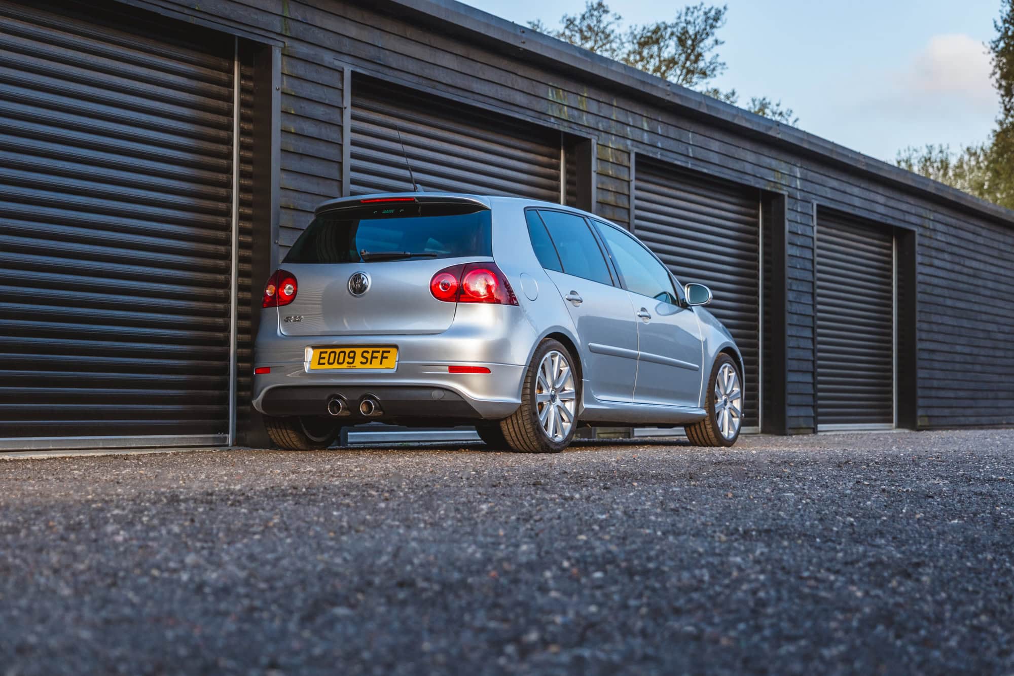 Rear off side exterior view of Volkswagen Golf R32 Hero Collection