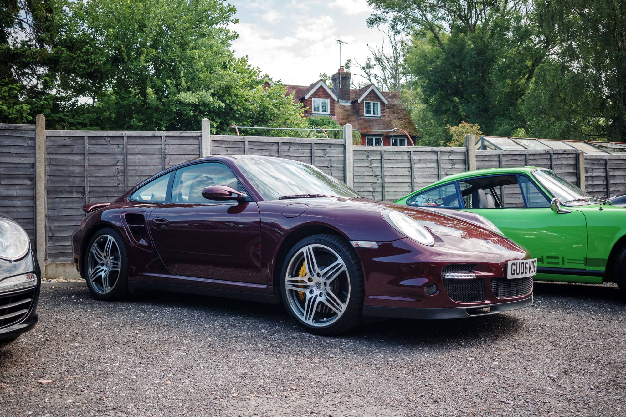A purple Porsche 997 turbo at the hero motor company open day.