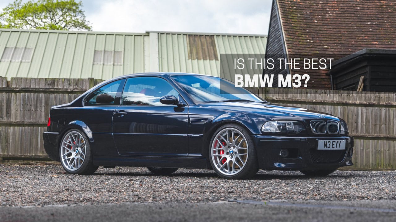 A black BMW E46 M3.