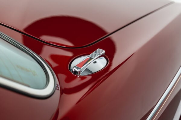 Petrol cap on 1985 Daimler Double Six Bordeaux Red Series 3 Saloon V12